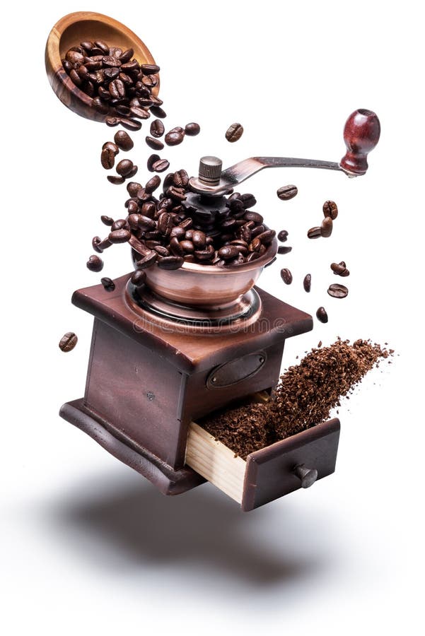 Coffee Preparation. Conceptual Photo Turning Coffee Beans into