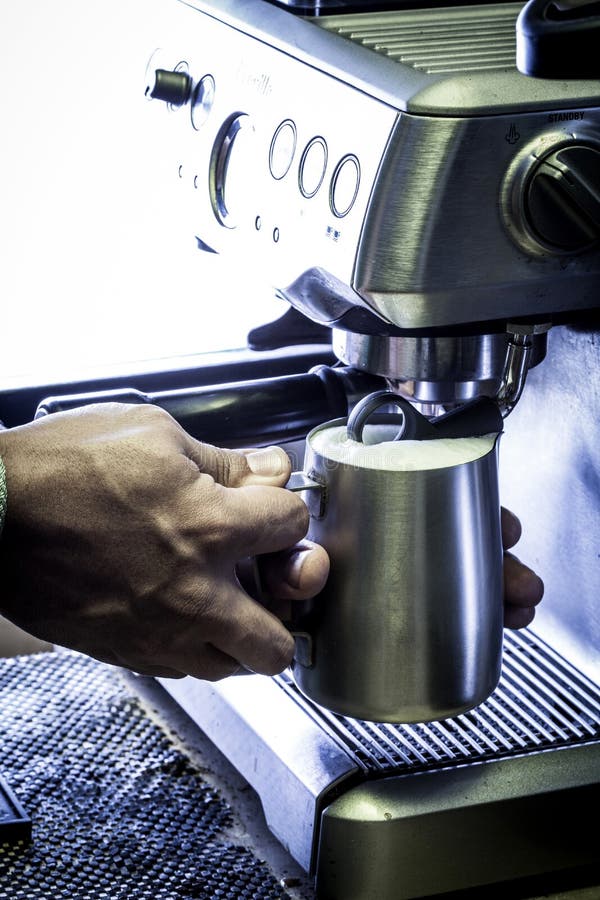 Coffee preparation process stock photo. Image of roasted 87031278