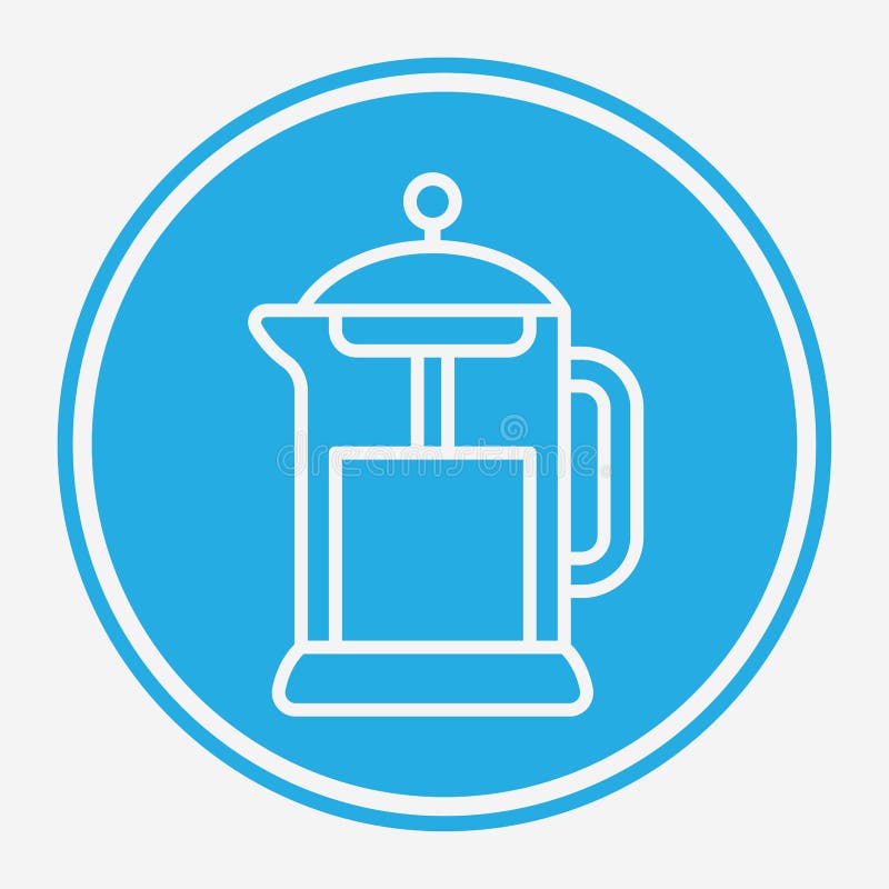 Coffee Press Vector Icon Sign Symbol Stock Illustration Illustration