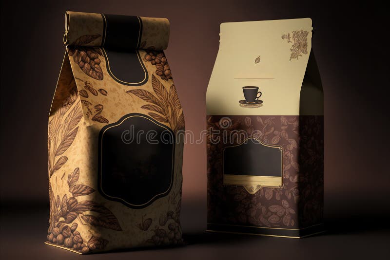 Coffee Product Packaging Design Stock Illustration Illustration of