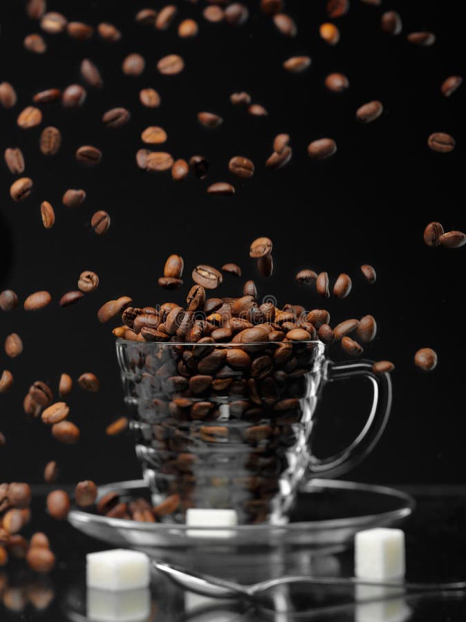 Coffee rain stock image. Image of falling, caffeine, beans 39590813
