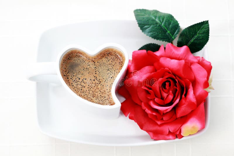 Coffee and rose