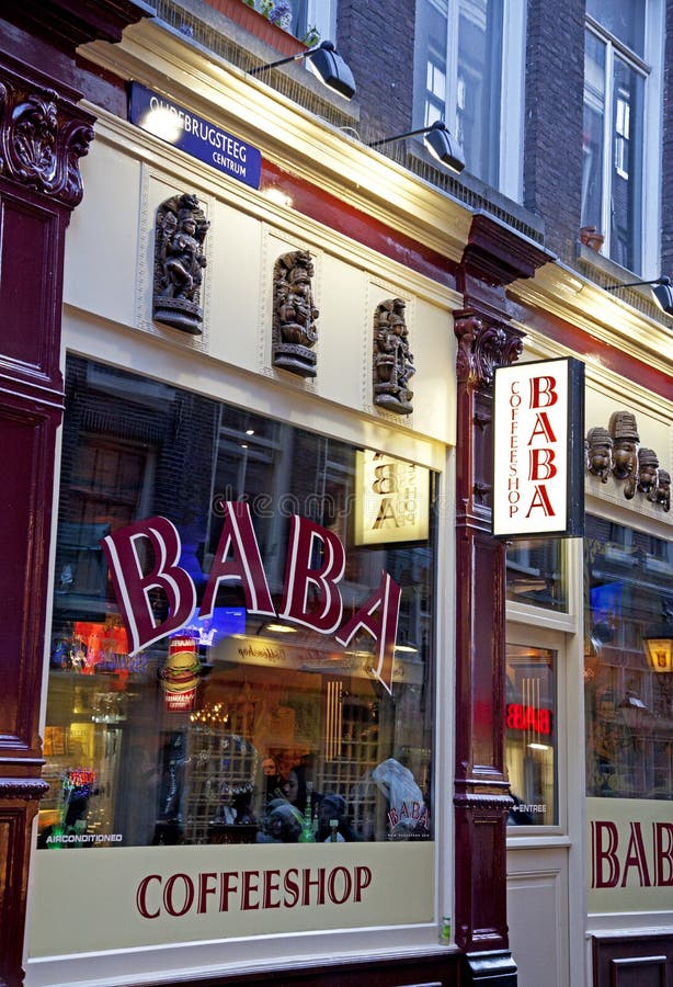 Coffee Shop in Amsterdam royalty free stock images