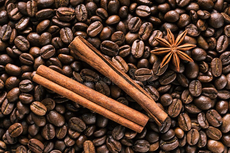 Coffee Beans, Cinnamon and Anise Star. Long Banner Stock Photo - Image of  espresso, agriculture: 222273814