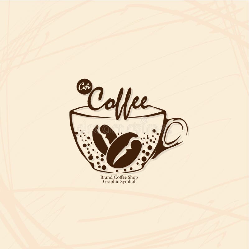 Coffee Shop Cafe Logo Symbol Sign Graphic Object Stock Vector ...