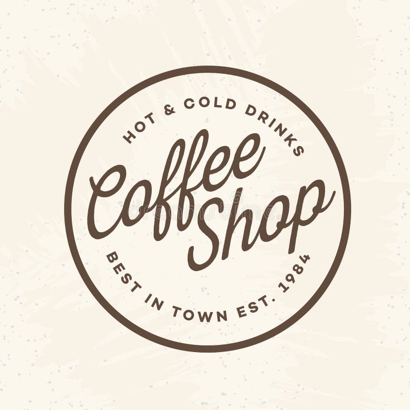 Coffee shop logo with sign hot and cold drinks isolated on background for cafe, shop royalty free illustration Coffee shop logo with sign hot and cold drinks isolated on background for cafe, shop royalty free illustration