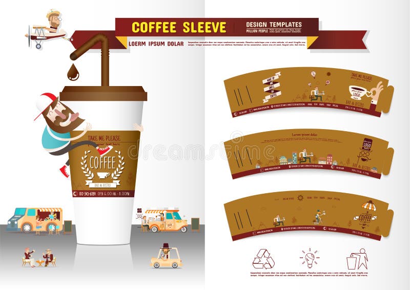 Cup Sleeve Template Stock Illustrations 2,816 Cup Sleeve Template
