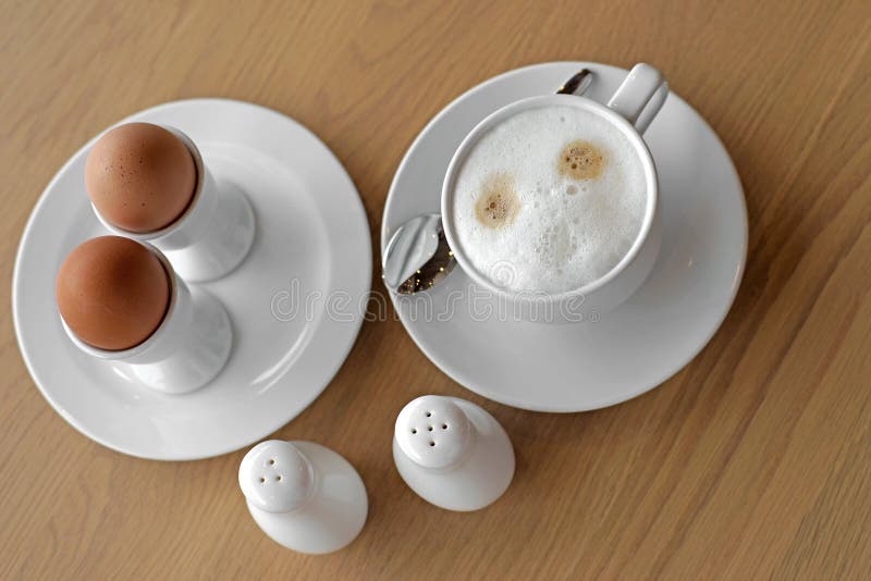 Coffee and Soft Boiled Egg in Eggcup Stock Image Image of morning