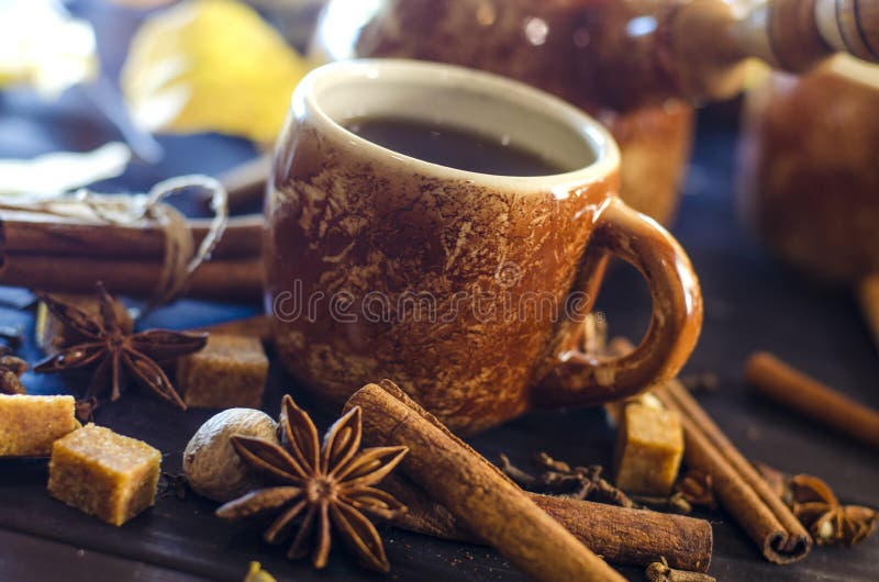 Coffee with spices stock photo. Image of composition 104461992