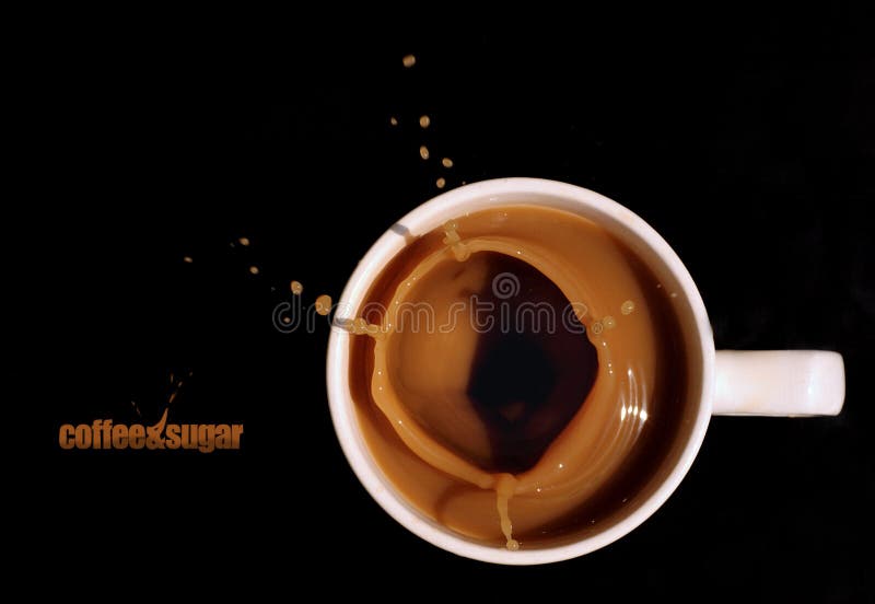 Coffee splash photo stock photo
