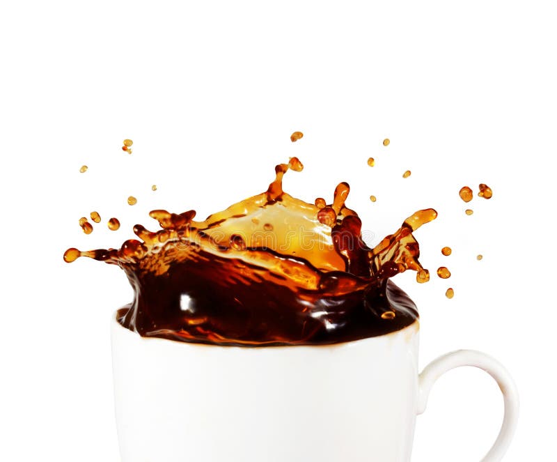 Coffee splash stock image. Image of drink, drop, motion 19921993