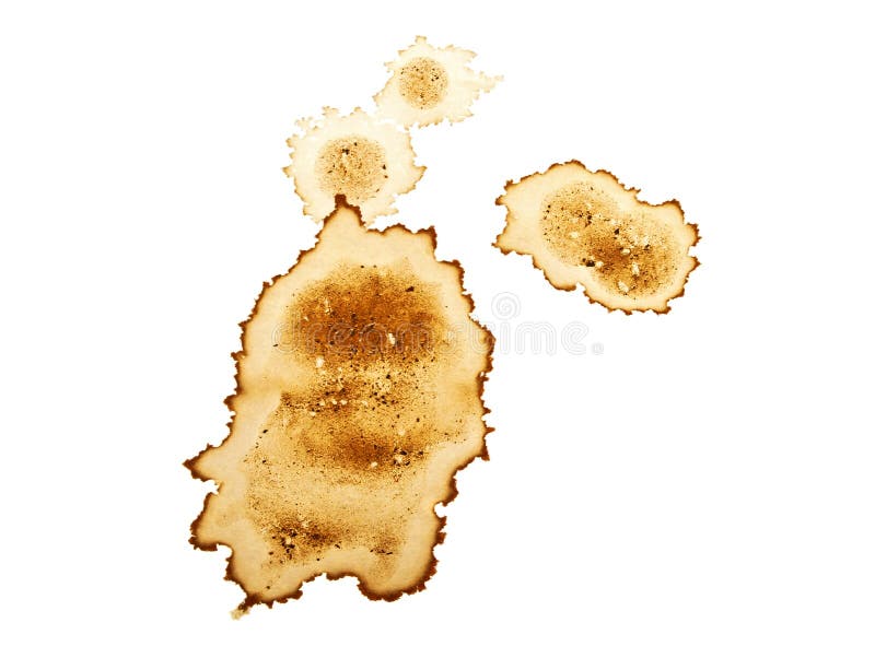 Coffee Spots Isolated on White Background Stock Photo Image of messy