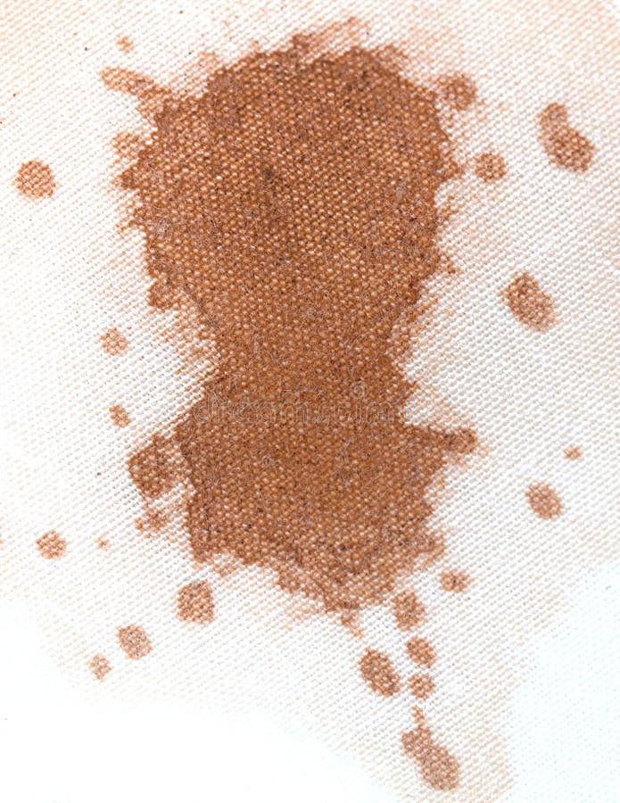 Coffee Stain on a White Material Stock Image Image of mottled, object