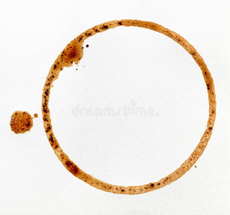 Coffee Stain on White Paper Stock Photo Image of splash, caffeine