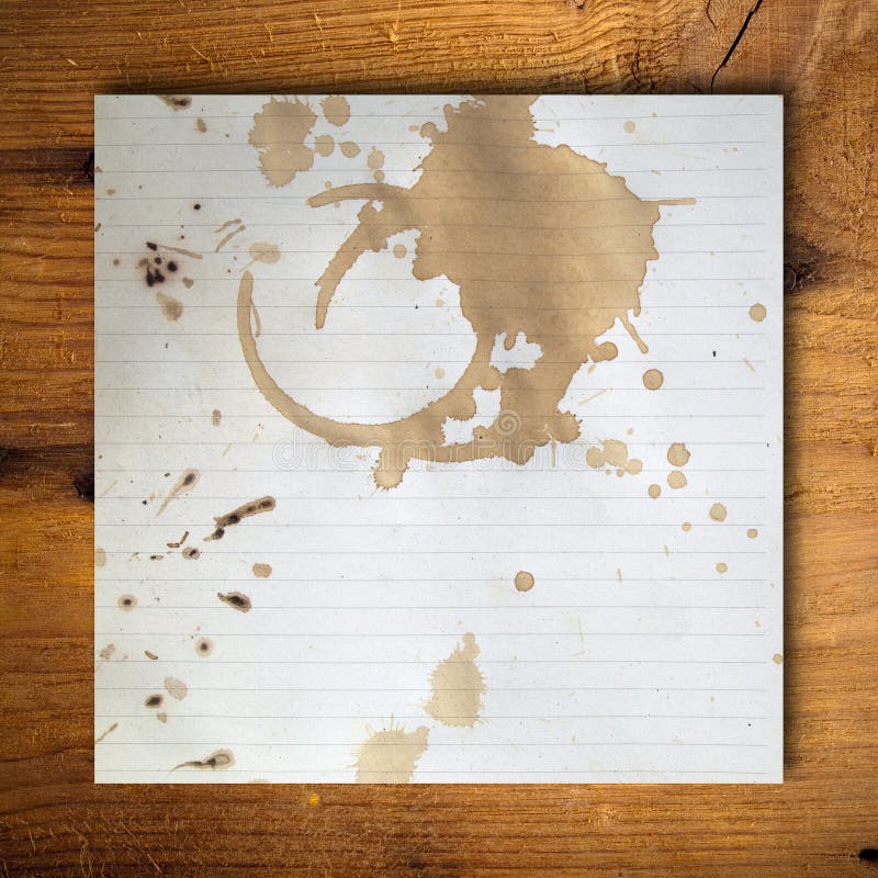 Coffee Stains On White Paper Coffee Stains On Blank White Paper Stock Image Image
