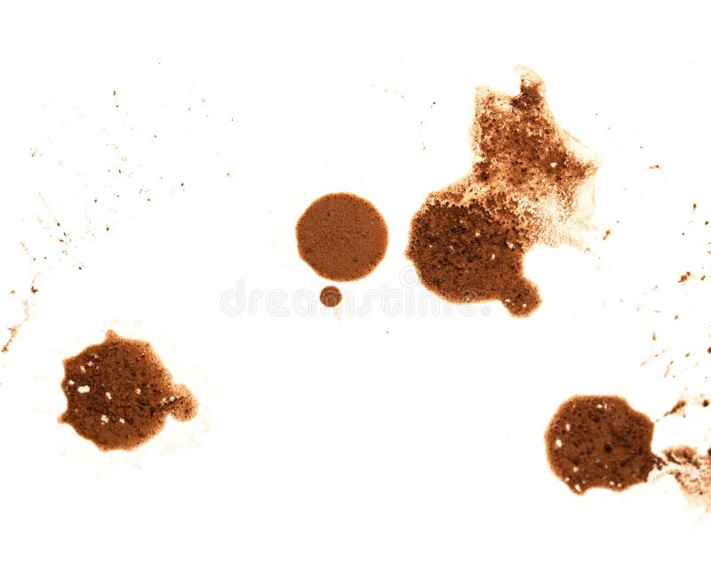 Stains from Coffee on White Material Stock Image Image of brown