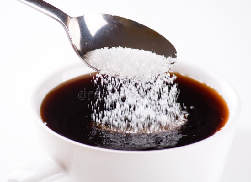 Tea coffee sugar stock image. Image of isolated, white 9469187