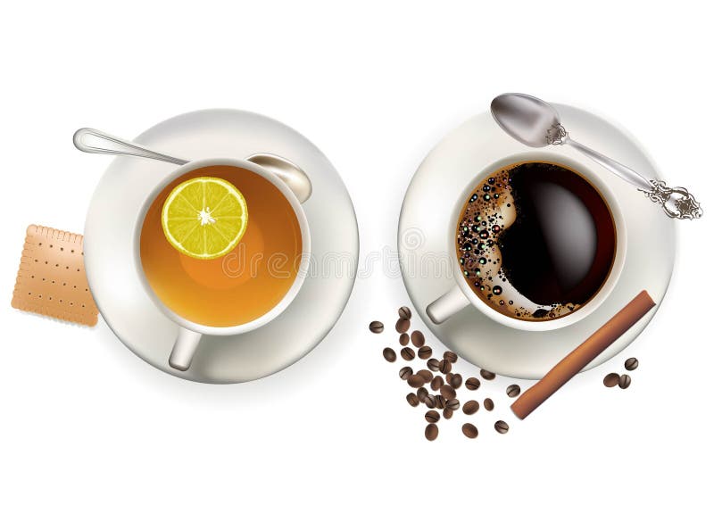 Coffee and tea royalty free illustration Coffee and tea royalty free illustration