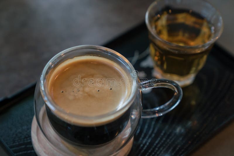 Hot coffee ,tea stock image. Image of water, wood, beverage 101696949