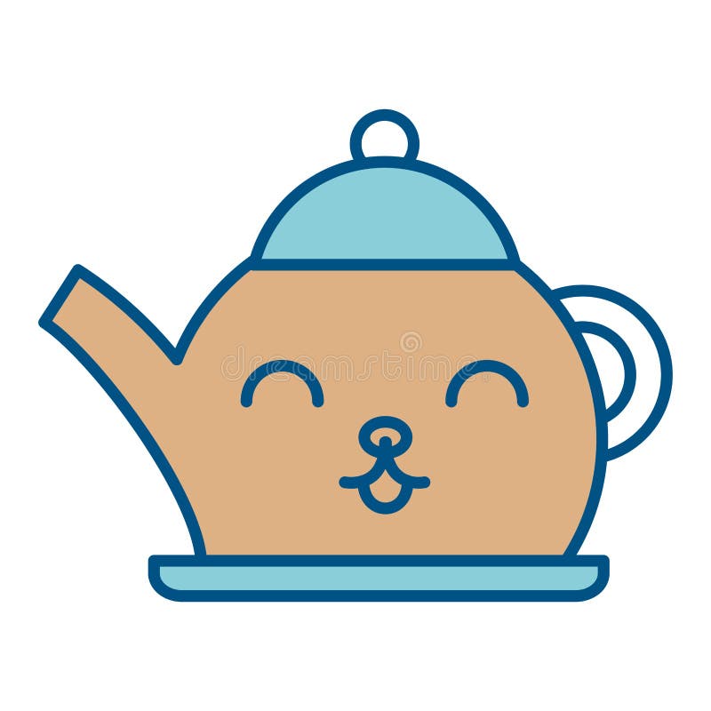 Coffee Teapot Kawaii Character Stock Vector - Illustration of ceramic ...