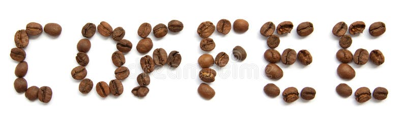 Coffee text stock image. Image of caffeine, flavor, taste - 15031363