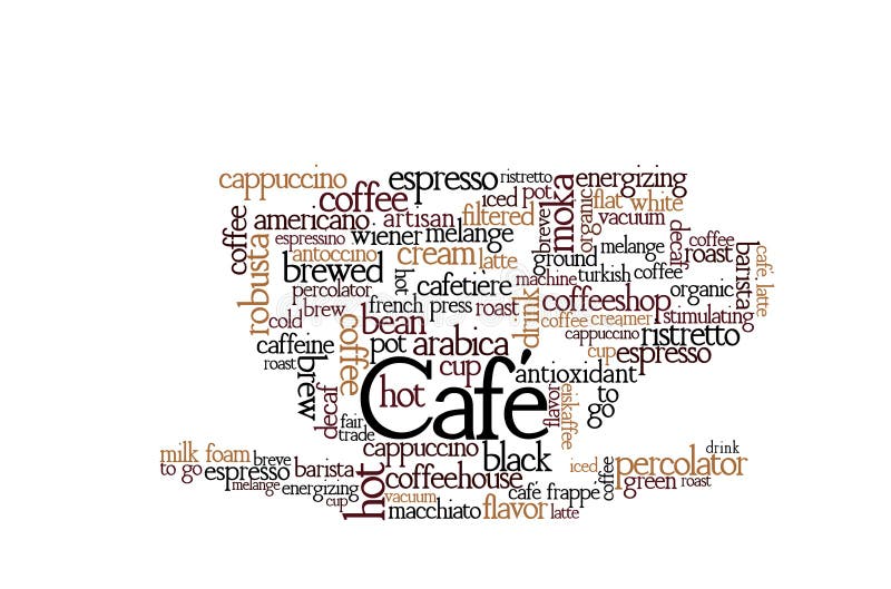 Coffee Theme Word Cloud stock vector. Illustration of restaurant 80679830