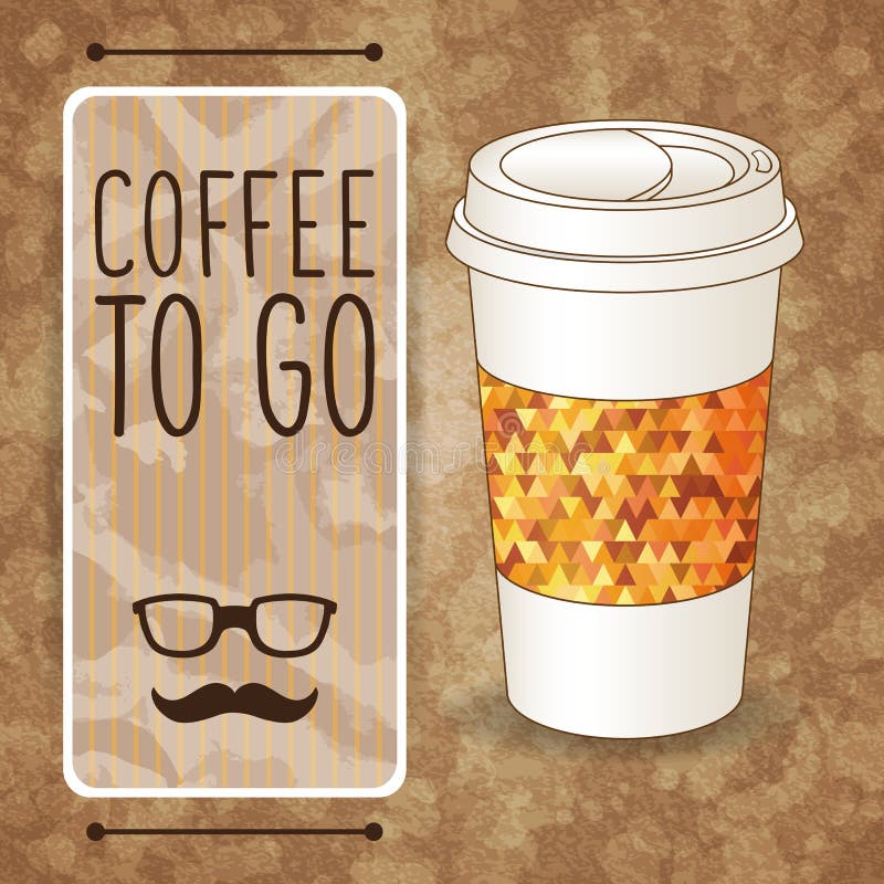 Download Coffee To Go. Vertical Banner With Coffee Cup Stock Vector - Illustration of menu, black: 40472485