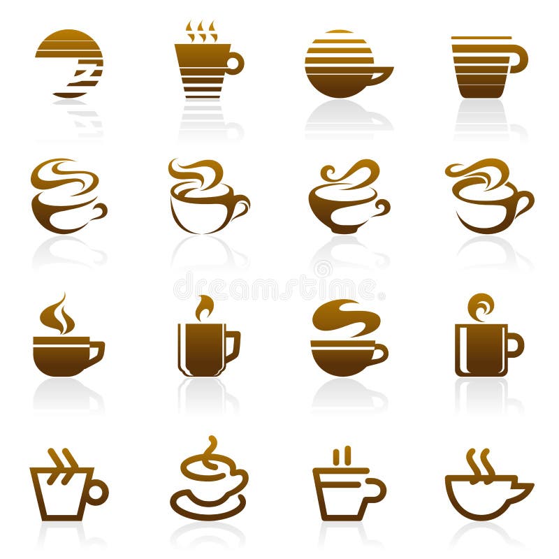 Coffee. Vector logo template set.