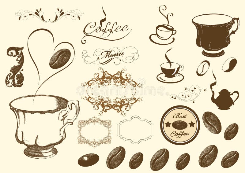 Coffee vector set