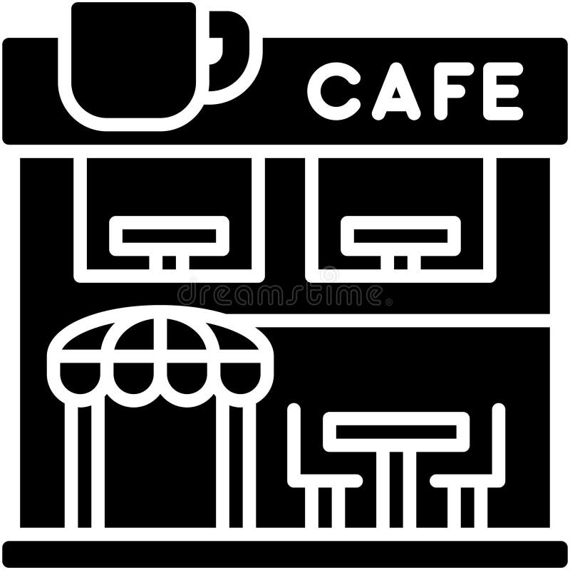 Coffeehouse, Coffee Shop or Cafe Icon Stock Vector Illustration of