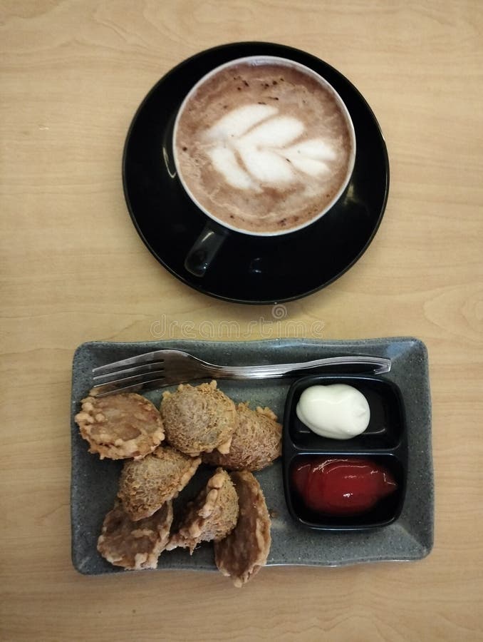 Coffees Cemilan Snack stock image. Image of coffees 269216807