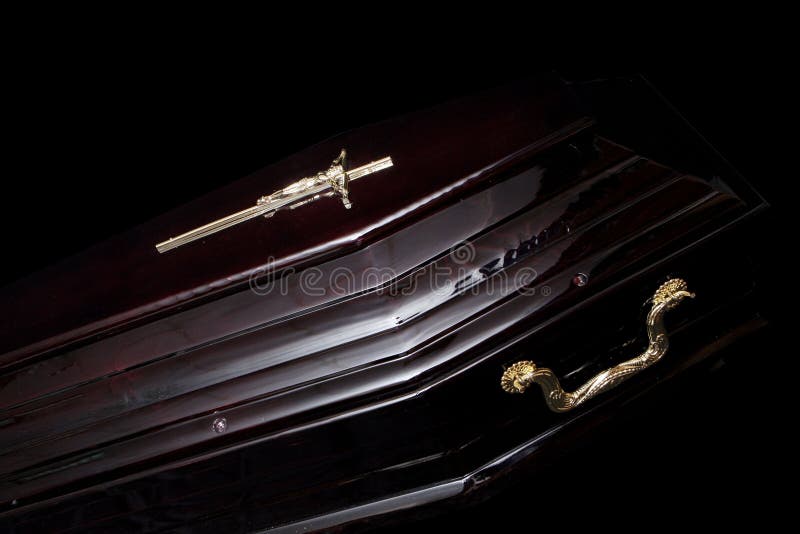 Coffin Bearer Carrying Casket At Funeral Stock Image Image of