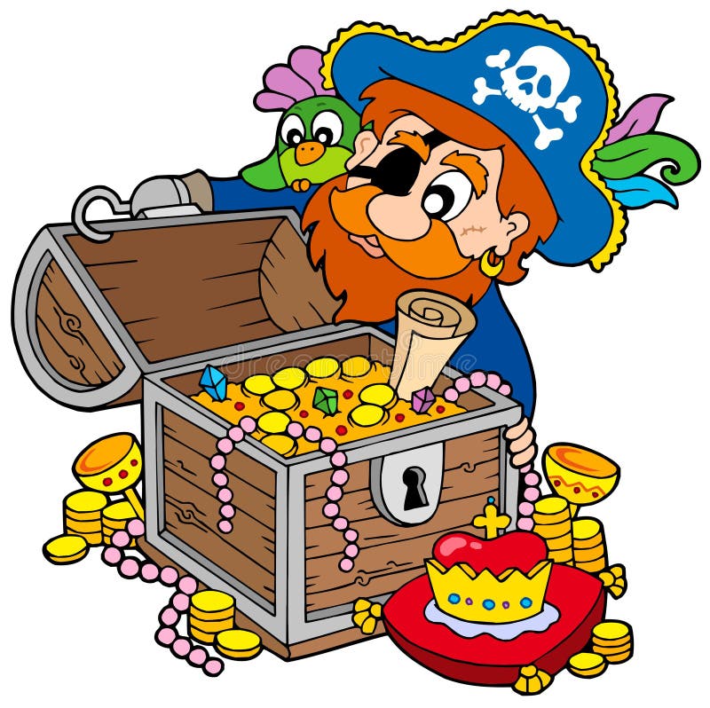 coffre au trésor de pirate avec des pièces d'or. icône pour la conception  et les jeux pour enfants 3692001 Art vectoriel chez Vecteezy