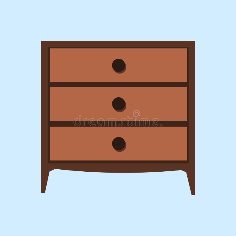 Coffre des tiroirs brun clair en bois illustration de vecteur Coffre des tiroirs brun clair en bois illustration de vecteur