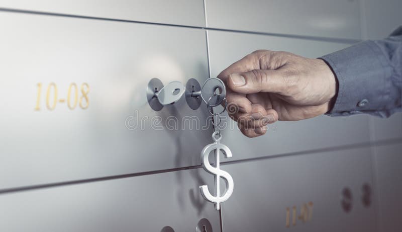 Cofre-forte de banco, caixa de cofre-forte ilustração stock Cofre-forte de banco, caixa de cofre-forte ilustração stock