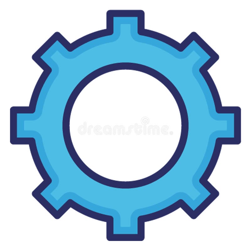 Cog, cogwheel isolated Vector Icon which can easily modify or edit royalty free illustration