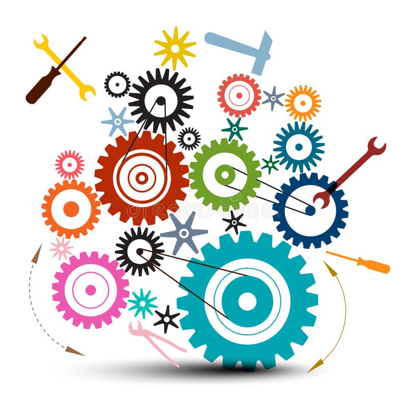 Cog - Gear Illustration - Vector Cogs - Gears vector illustration