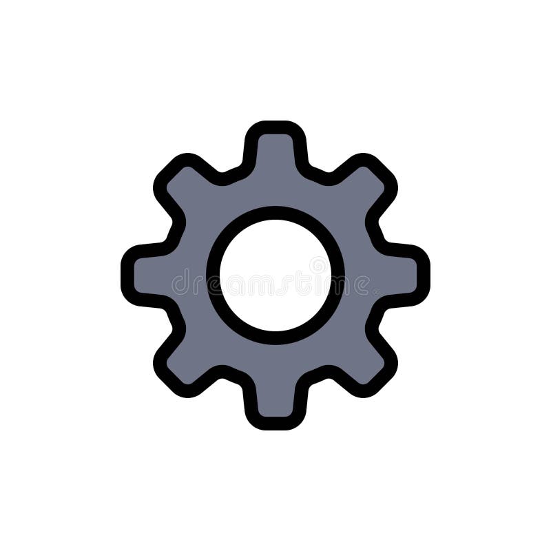Cog, Setting, Gear Flat Color Icon. Vector Icon Banner Template Stock