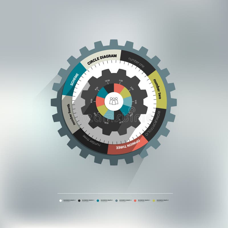Cog Wheel Circle Diagram For Info Graphic. Stock Vector Image 40616037
