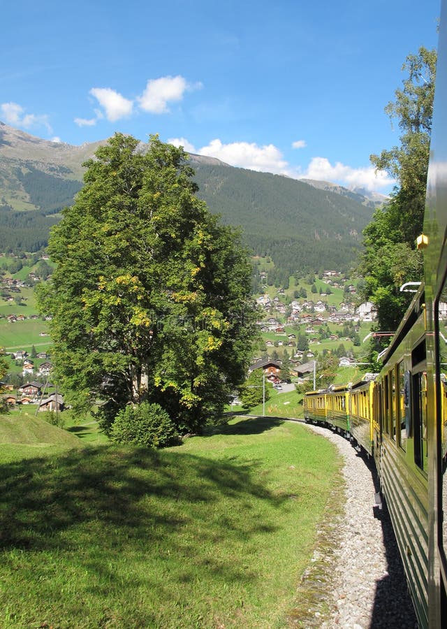 Cog-wheel train to Jungfraujoch in the Swiss Alps