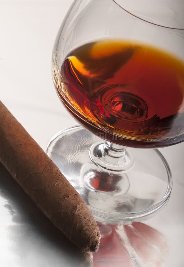 Cognac and cigar stock image. Image of culture, business 28486063