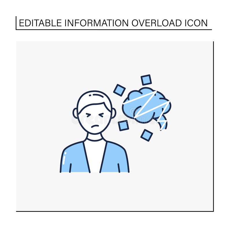 Information Overload Meaning Business Man Biz Stock Illustration