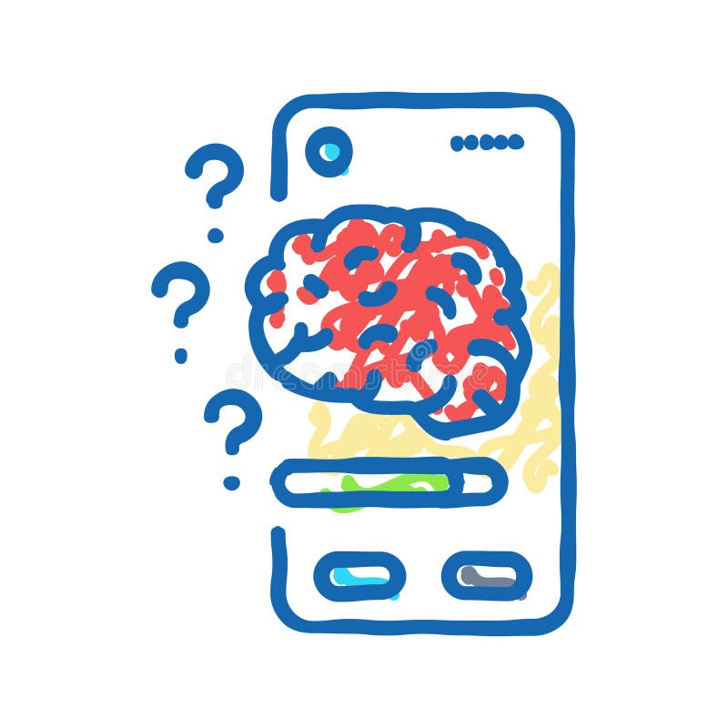 Cognitive Laden ux ui design icon doododabild vektor abbildung