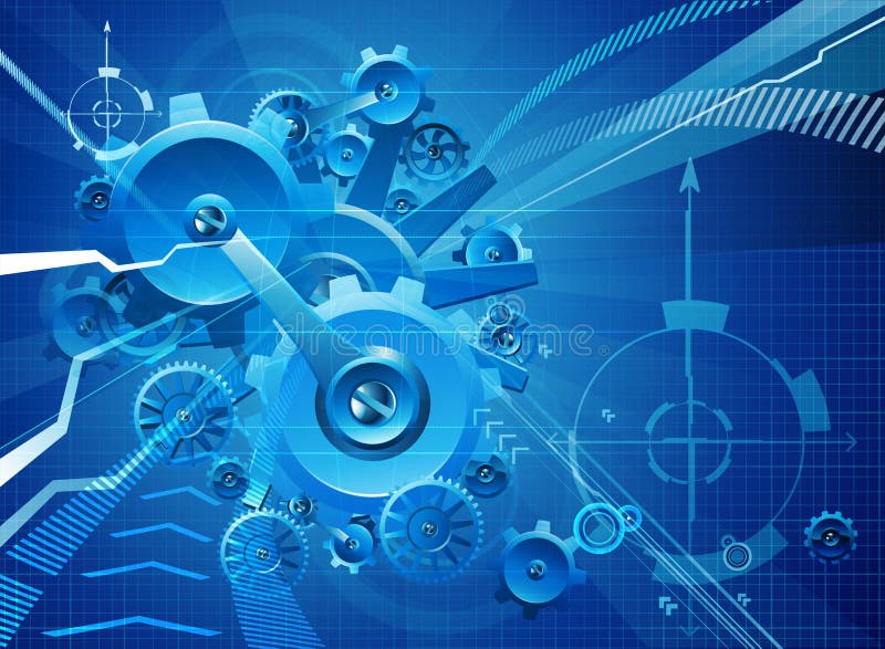 Cercuri și angrenaje stock illustration