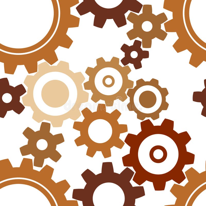 Seamless rusty cogwheel pattern - factory background. Seamless rusty cogwheel pattern - factory background