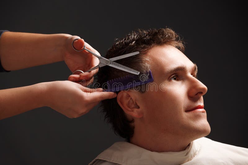 Coiffeur et client photos stock Coiffeur et client photos stock