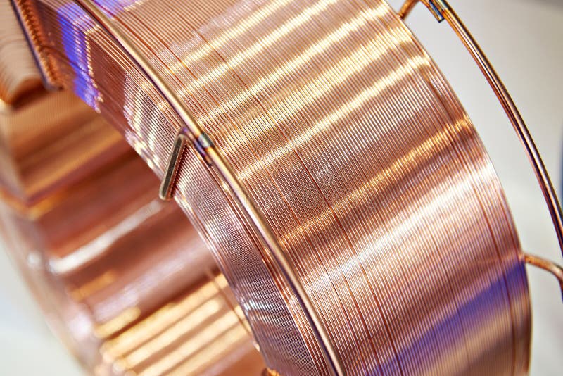 Coil copper wire stock photo. Image of wires, metal 163868312