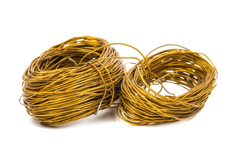 A coil of copper wire stock image. Image of space, background 62394297