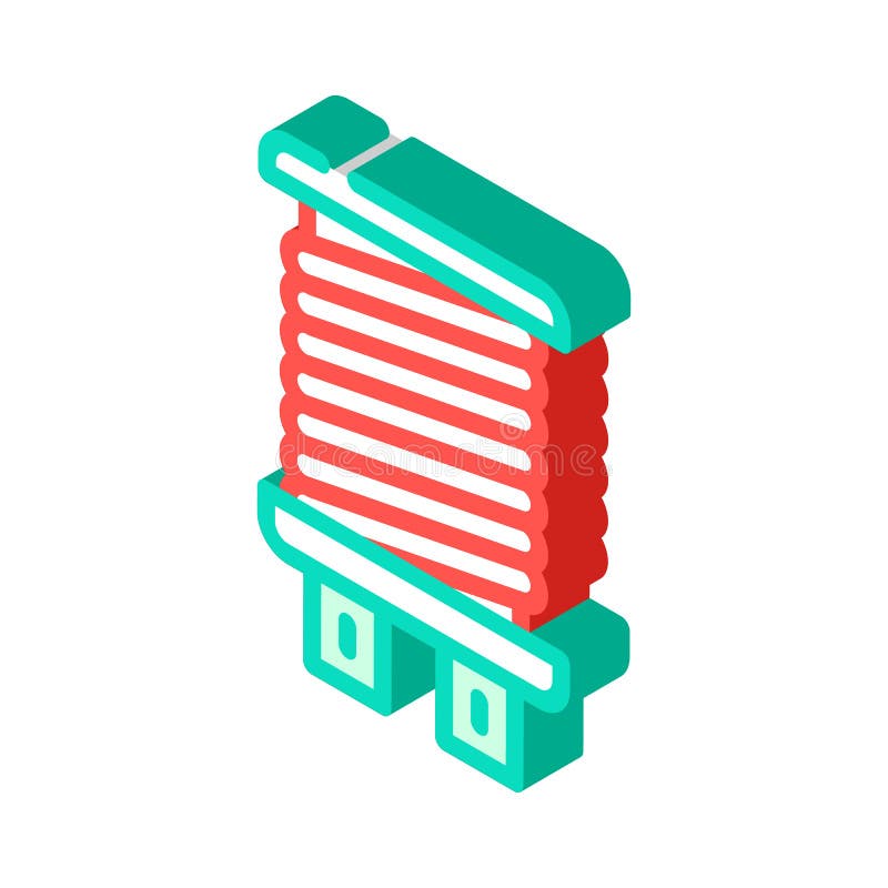 Coil Isometric Icon Vector Illustration Stock Vector