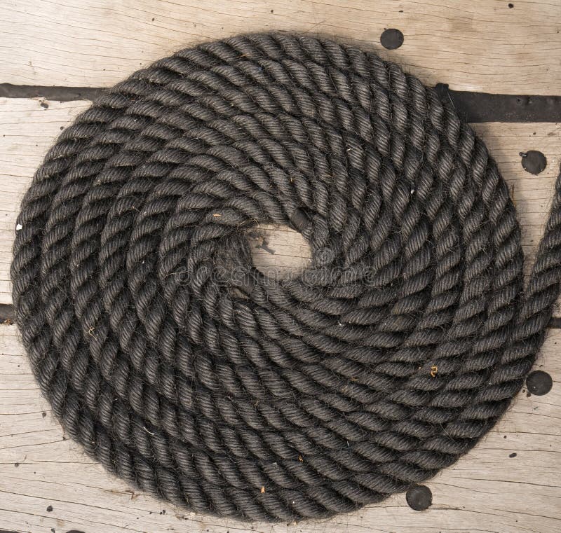 Coil Of Rope Of Sailing Ship Stock Image - Image Of Decling, Boat: 10297061